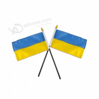 blaue gelbe 2020 Weltcup-Gewebesublimation-Ukraine-Handflagge