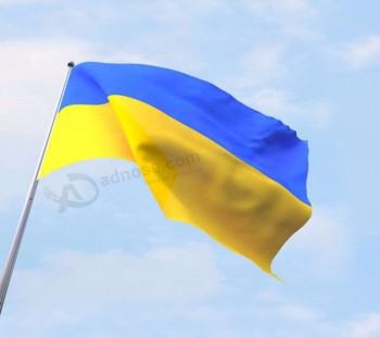 vliegende stijl en gedrukte type wereld nationale vlag vlag van Oekraïne