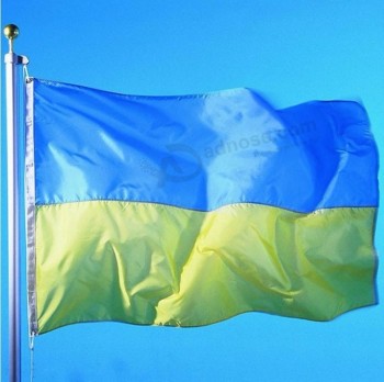 Fabriqué en Chine Vente chaude 90 * 150cm drapeau suspendu Drapeau de l’Ukraine