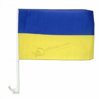 ventas al por mayor de 12x18 pulgadas digital impreso poliéster ucrania banderas de la ventana del coche