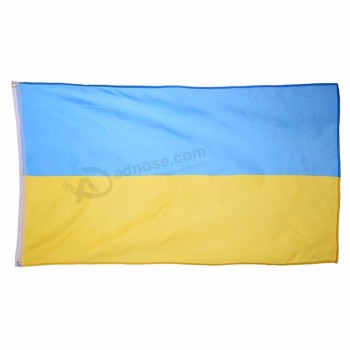 Poliéster impresso bandeira nacional do país da ucrânia para a empresa de casa hotel governo decoração