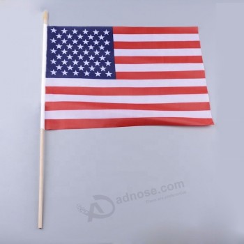 Bandera americana barata al por mayor de los EEUU que agita de la mano