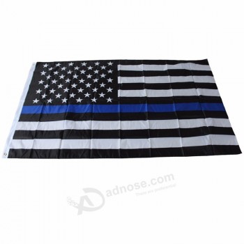 National Knitter Polyester Tissu Bleu Fines Rayures USA Drapeau