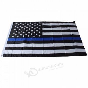 Tejido nacional de poliéster con rayas azules finas bandera de EE. UU.