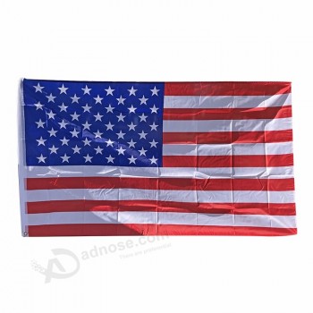 Matériau polyester impression numérique drapeau des États-Unis avec œillets