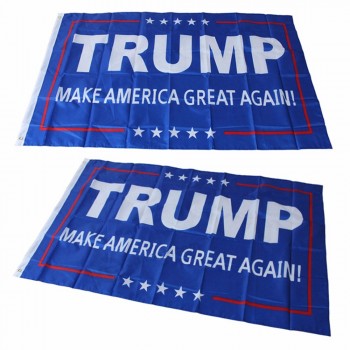 트럼프 미국 깃발을위한 기치 폴리 에스테에 의하여 인쇄 된 깃발을 기치하십시오