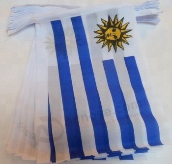 Bandeira de estamenha de 6 metros 20 bandeiras 9 '' x 6 '' - bandeiras uruguaias de corda 14 x 21 cm