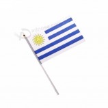 benutzerdefinierte outdoor werbe mini uruguay hand wehende flagge