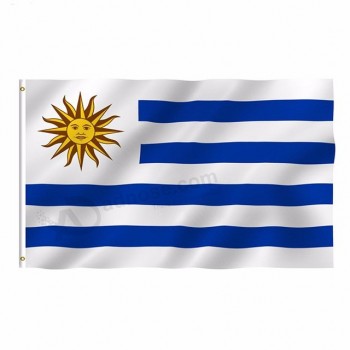 Großhandel 100% Polyester heißer Verkauf Lager Outdoor fliegen uruguayischen Landesflagge von Uruguay