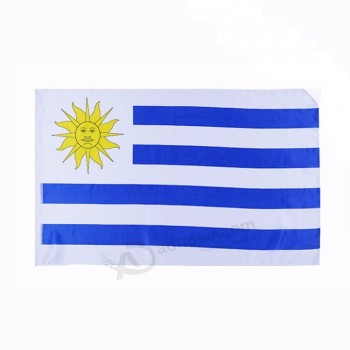 Vente chaude OEM décoratif pliable meilleure qualité publicité drapeau du pays uruguayen