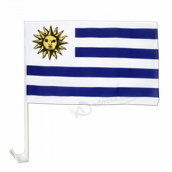 groothandel 12x18inch digitaal bedrukt polyester uruguay Autoraamvlaggen