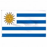 Wholesales cheap polyester 3x5ft Uruguay national flag
