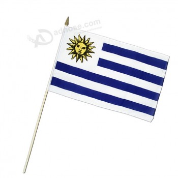 wereldkampioenschap voetbalfans 14x21cm uruguay hand held vlag