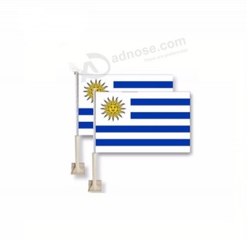 copa do mundo uruguai janela de carro bandeira