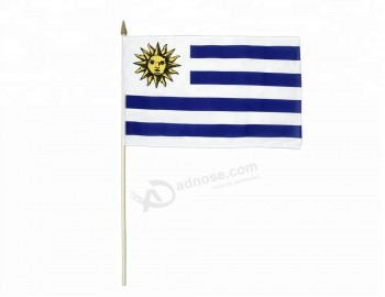 Cheap stock 10*15 cm 4*6 inches Uruguay hand held flag