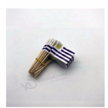 Sûr et sain comestible de qualité enfants jouets uruguay cure-dents drapeaux