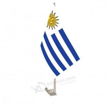 Custom Uruguay Country Flag Heavy Duty Car Stick Flag 12