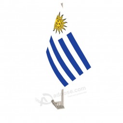bandera de país de uruguay personalizada bandera de palo de coche resistente 12 