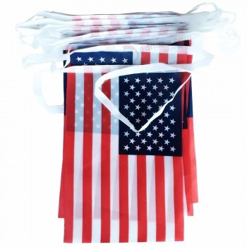 Polyester 14x21cm États-Unis Drapeau américain Bunting