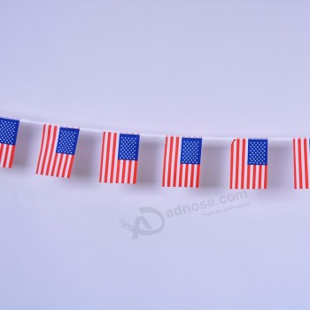 bandeira de estamenha americana poliéster personalizado EUA bandeira da corda