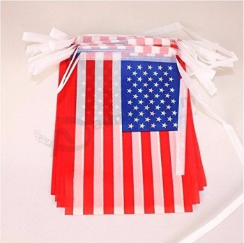 Fahnenschnur der amerikanischen Flagge, USA-Wimpel kennzeichnet Fahnen für festliche Eröffnung