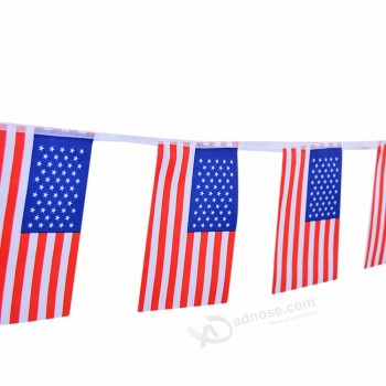 Jour de l’indépendance américaine USA Drapeau à queue d’hirondelle États-Unis Drapeau de guirlande de fanions