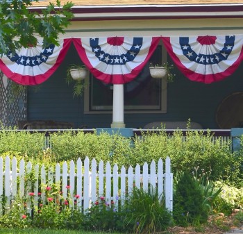 Vente en gros drapeau américain Bunting avec étoiles