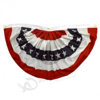 Bandera plisada de la decoración del empavesado del ventilador de EE. UU.