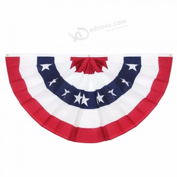 American Garden Bunting USA bandera de abanico plisada para decoración