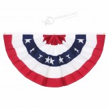 American garden bunting USA pleated fan flag for decoration