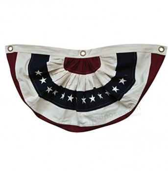 American Flag Bunting Embroidered Stars & Stripes USA Bunting Banner