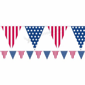 decoração de festival personalizado triângulo EUA bandeira bunt
