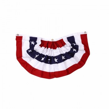 Haute qualité Fabriqué USA Grand Polyester Plissé Fan Bunting