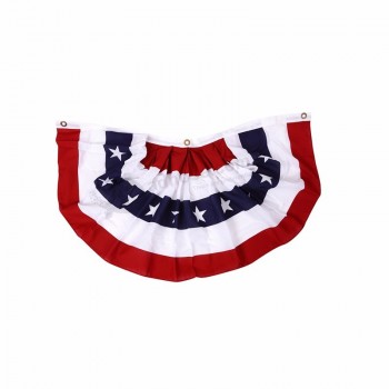 High Quality Made USA Large Polyester Pleated Fan Bunting