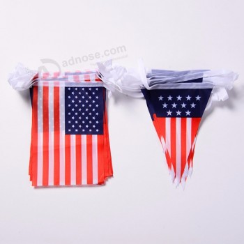 Amerikaanse bunting vlag aangepaste polyester USA string vlag