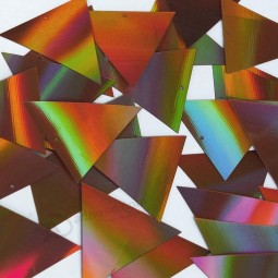 banderines lentejuelas 40mm cobre lazersheen reflexivo metálico suelto paillettes de alta costura