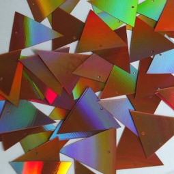 paillettes pennant 30mm rame lazersheen riflettente metallico couture sciolto paillettes