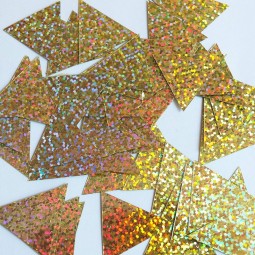 Sequin Pennant 30mm Gold Hologram Glitter Sparkle Metallic. Made in China