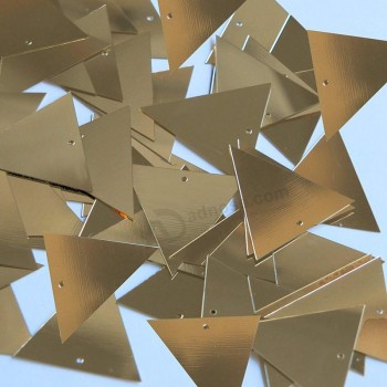 banderín de lentejuelas 30mm oro metalizado paillettes de alta costura. hecho en China