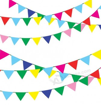 Mehrfarbenwimpel-Fahnenschnur, im Freien Innenparteidekorationen Für festliche Eröffnung, Karneval, Hochzeit, Geburtstag, rennende Partei Celebra