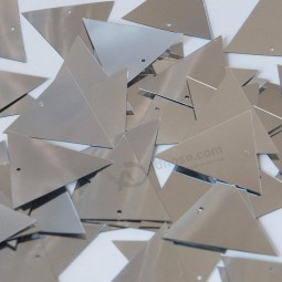 galhardete de paetês de prata metálico de alta costura de paineis de 30mm. Feito na china