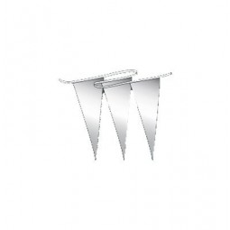 flâmulas metálicas brilhantes, flâmulas 60 'string (silver)