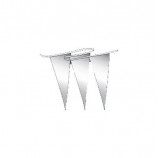 stelle filanti metalliche brillanti per stendardi da 60 '(argento)