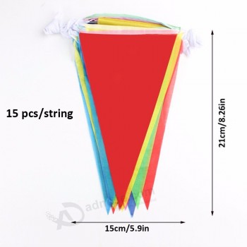 聚酯横幅印刷全国所有国家快乐日聚会悬挂定制广告彩色彩旗彩旗三角旗