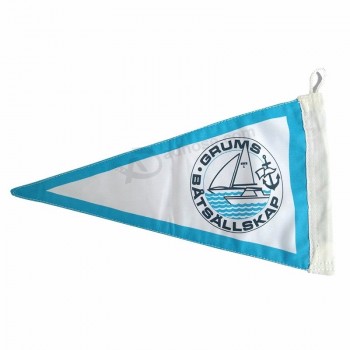 Textile Personnalisé imprimé promotionnel Polyester fanion drapeaux Triangle Pennant publicité nid d’ange