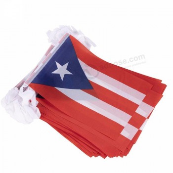 Heiße Verkäufe benutzerdefinierte Größe Puerto Rico Bunting String Flags