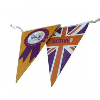 Décoratif personnalisé double face en papier PVC drapeau Bunting