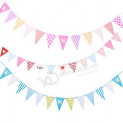 Personnalisable célébration de festival toile de jute bruants fête de mariage drapeaux