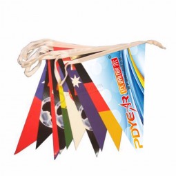 PDyear publicité extérieure course sport impression personnalisée signe polyester suspendu voiture main nid d’ange événement chaîne fanion drapeau bannière