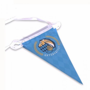 TOP venda OEM projeto evento de futebol bunting banner, bandeira de corda personalizada flâmula